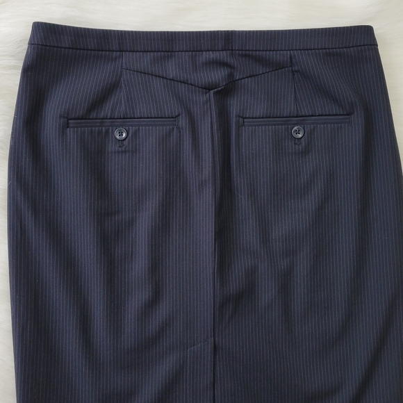 Gap Navy Pinstripe Office Career Skirt 2 - Picture 6 of 8